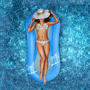 PVC Inflatable Pool Air Mattress Lounger Floating Water Hammock Bed (Blue) Newly