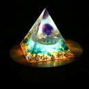 Wooden LED Lights Display Stand Holder Lamp Base Desktop Handicraft Art Ornament