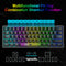 K61 RGB Wired Keyboard 60 Percent 62 Keys Ergonomic Gaming Keyboard (Black)