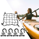 15"x15" Deck Cargo Bungee Net with Pad Eyes & Hooks Boat For Canoe Marine Q3J2
