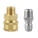 NPT 3/8 Quick Connect Fitting Coupling Connector Adapter Set for Pressure Washer