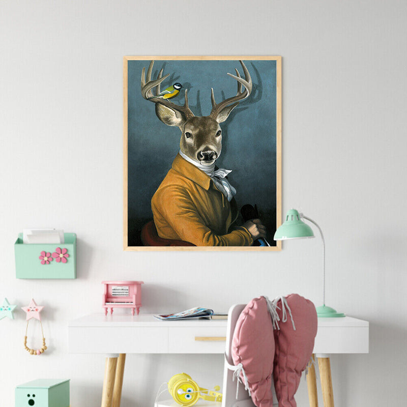 Mr Elk Oil Paint By Numbers Kit DIY Acrylic Painting on Canvas Frameless