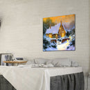Snow House Rhinestone Mosaic Kit 5D DIY Full Drill Diamond Painting (B2338)