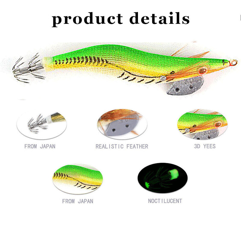 24.5g 13.5cm Artificial Crankbait Luminous Blowing Squid Fishing Lures Jig Ho
