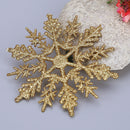 10cm Christmas Snowflake Sprinkles Ornaments Hanging Pendant for Xmas Tree 6pcs
