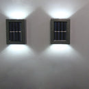 2pcs LED Solar Light Outdoor Wall Lamp for Garden Yard Decor (White Light) Newly