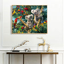 Full Cross Stitch 11CT Cotton Thread DIY Koalas Parrots Printed Embroidery