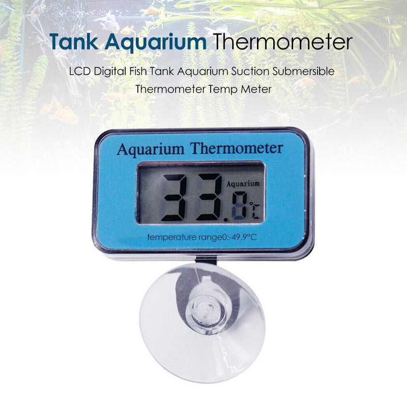 LCD Digital Fish Tank Aquarium Suction Submersible Thermometer Temp Meter Newly
