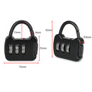 Zinc 3 Digit Code Combination Password Lock Mini Carrying Case Lock (Black)