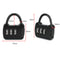 Zinc 3 Digit Code Combination Password Lock Mini Carrying Case Lock (Black)