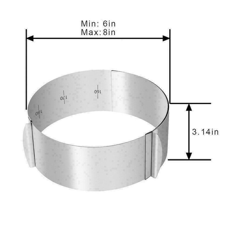 Round Mousse Mould Cake Steel Ring Pastry Mold Top L0C0 To M2R0 Baking 1Pcs C9Z5