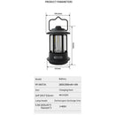 Retro Outdoor Camping Lamp Type-C USB Rechargeable Portable Lantern (Black)