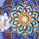 Home Wall Hanging Carved Multilayered Mandala Wooden Creative Night Light