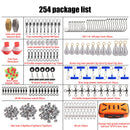 254pcs Waterproof Fishing Tackles Box Accessories Kit Set Rock Fishing Tools