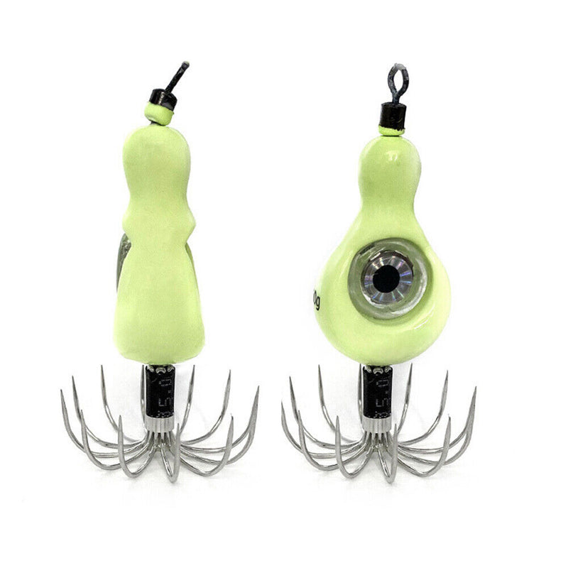 60g Luminous Bait Squid Jigs Hook Lifelike Simulation Fishing Lures (01)