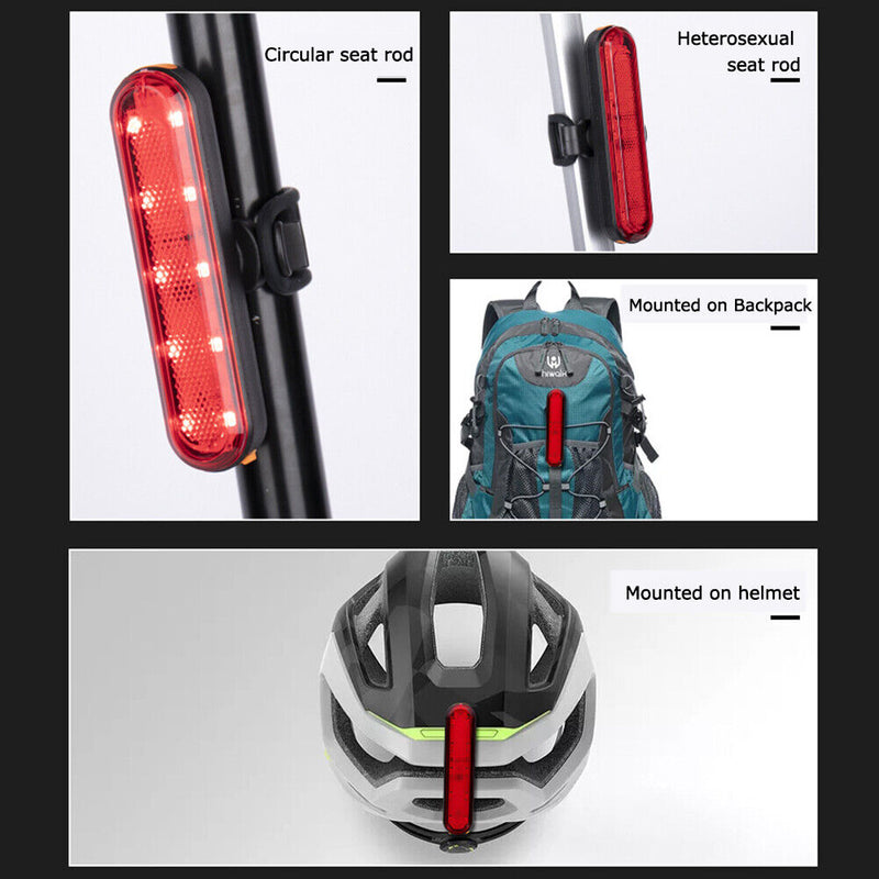 Powerful Bicycle Lighting 7 Modes Bike Taillight USB Rechargeable Bike Rear