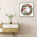 Snowman and Flowers Frameless Oil Paint by Numbers Hand Painted Art (S296)