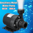 20W 12V Low Noise Brushless Solar Water Pump Kit for Pool Black.