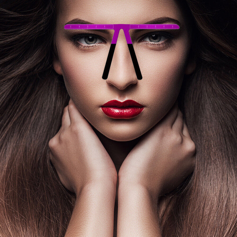 Three-point Positioning Eyebrow Ruler Positioning Tools for Women Lips Eyebrow