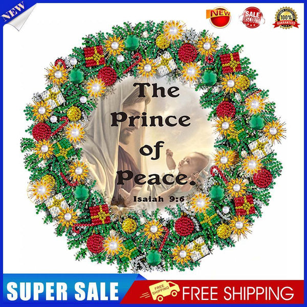 5D DIY Diamond Painted Christmas wreath Partial Special Rhinestone Set