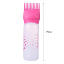 50oz Empty Hair Dye Applicator Brush Bottle Color Dispensing Comb (Pink) Newly