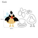 5pcs DIY Cock Metal Cutting Dies Scrapbooking/Photo Album Embossing Stencil