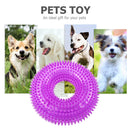 Bite Resistant Golden Dog Retriever Circle Ring Thorn Molar Ball (S Purple)