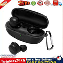 Bluetooth-Compatible Earbuds Case for QCY T17 Protector Cover Skin (Black) Newly