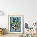 5D DIY Full Drill Round Shape Palm Eyes Rhinestone Diamond Drawing Decoration