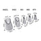 5Pcs/Set Russian Flower Icing Piping Nozzles Tip Pastry Cake DIY Tool F3T4