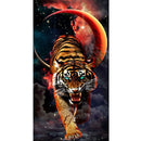 5D DIY Diamond Painting Kits Full Round Drill Moonlight Tiger Mosaic Art (Y64