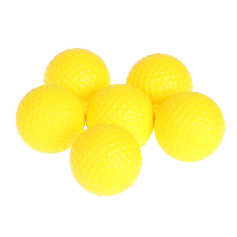 Golf PU Ball Interior Beginner Training Softball(Yellow)(6Pcs)