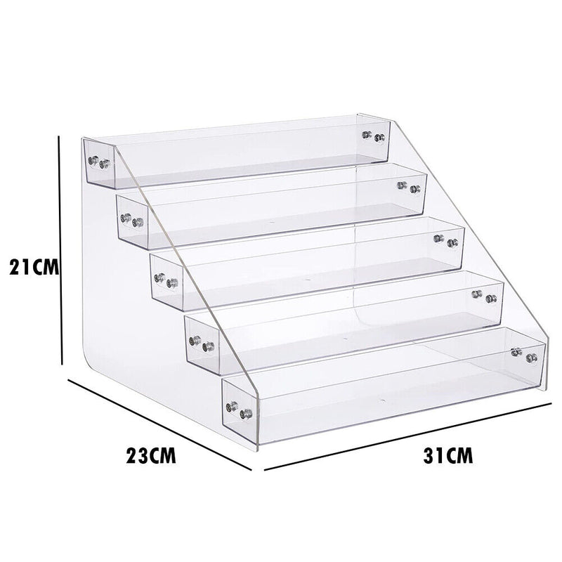 Tiered Acrylic Rack Nail Polish Display Jewelry Stand Kitchen Spice Storage Box