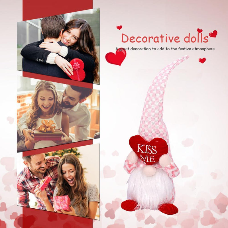 Valentines Day Gnomes - Cute Plush Love Faceless Gnomes for Party (A Male)