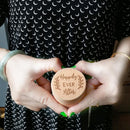 Rustic Wood Engagement Wedding Ring Box Personalized Storage Holder with Linen