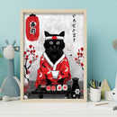 #A Sushi Black Cat Diamond Painting Kits Full Round Drill Home Wall Decor Art