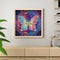 #A 5D Diamond Painting Kit Blue Flower Butterfly Partial Special Shape Drill D
