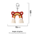 Bag Pendant Jewelry Weaving Rainbow Keychains Tassel Keychain Ring Holder
