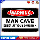 Retro Red Warning Metal Plate Painting for Bar Pub Tin Plaques Wall Sign