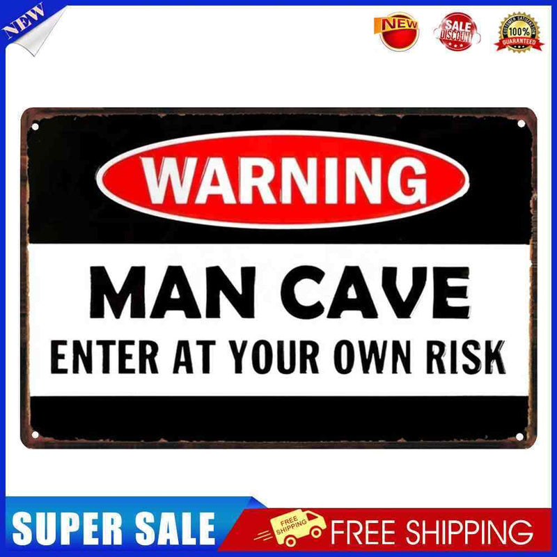 Retro Red Warning Metal Plate Painting for Bar Pub Tin Plaques Wall Sign