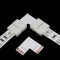 10Pcs 10mm RGB 4 Pin L Shape 90 Degree Solderless Connectors For 5050 12V LED