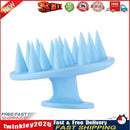 Silicone Shower Hair Wash Comb Brush Head Scalp Massage Brush (Dark Blue) Newly