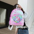 Preppy School Bags Women Sequins Heart Horse Decor Backpacks Glitter Rucksack