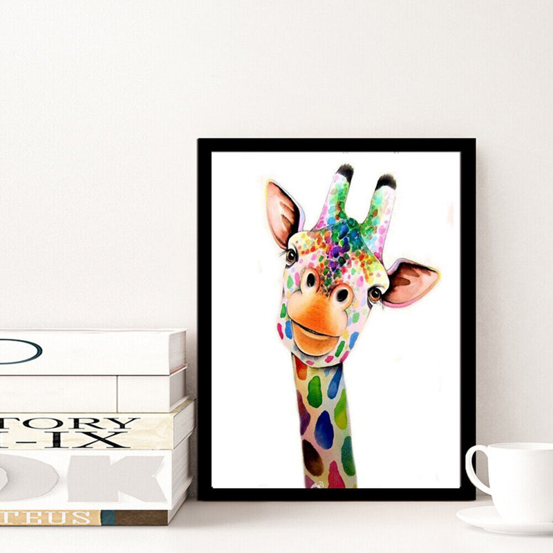 5D DIY Diamond Painting Cute Colorful Giraffe Cross Stitch Embroidery Kits Newly