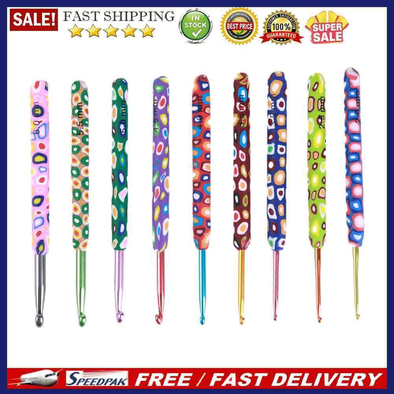 9pcs Knitting Needles Yarn Crochet Needle Weaving Crochet Hook DIY Craft Tool