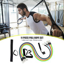 11pcs / Set Resistance Bands Latex Pull Rope Rubber Expander Fitness Equipment