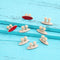 8Pcs Car Interior Clip Earphone Cable Clip Arrangement Panel Clamp(Beige)