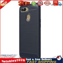 Soft TPU Bumper Case for OPPO AX5s Brushed Carbon Fiber Cover Dark Blue Newly