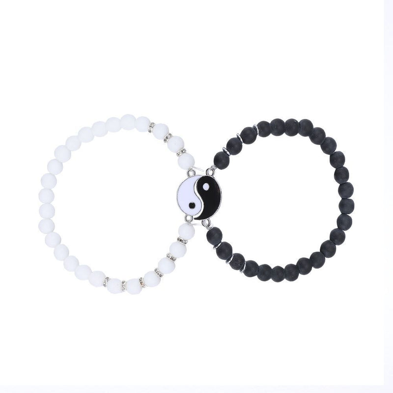 Yin Yang Paired Jewelry Fashion Couple Bracelets Tai Chi Best Friends Beaded