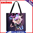 Women's Large Capacity Flower and Butterfly Shopping Bag
